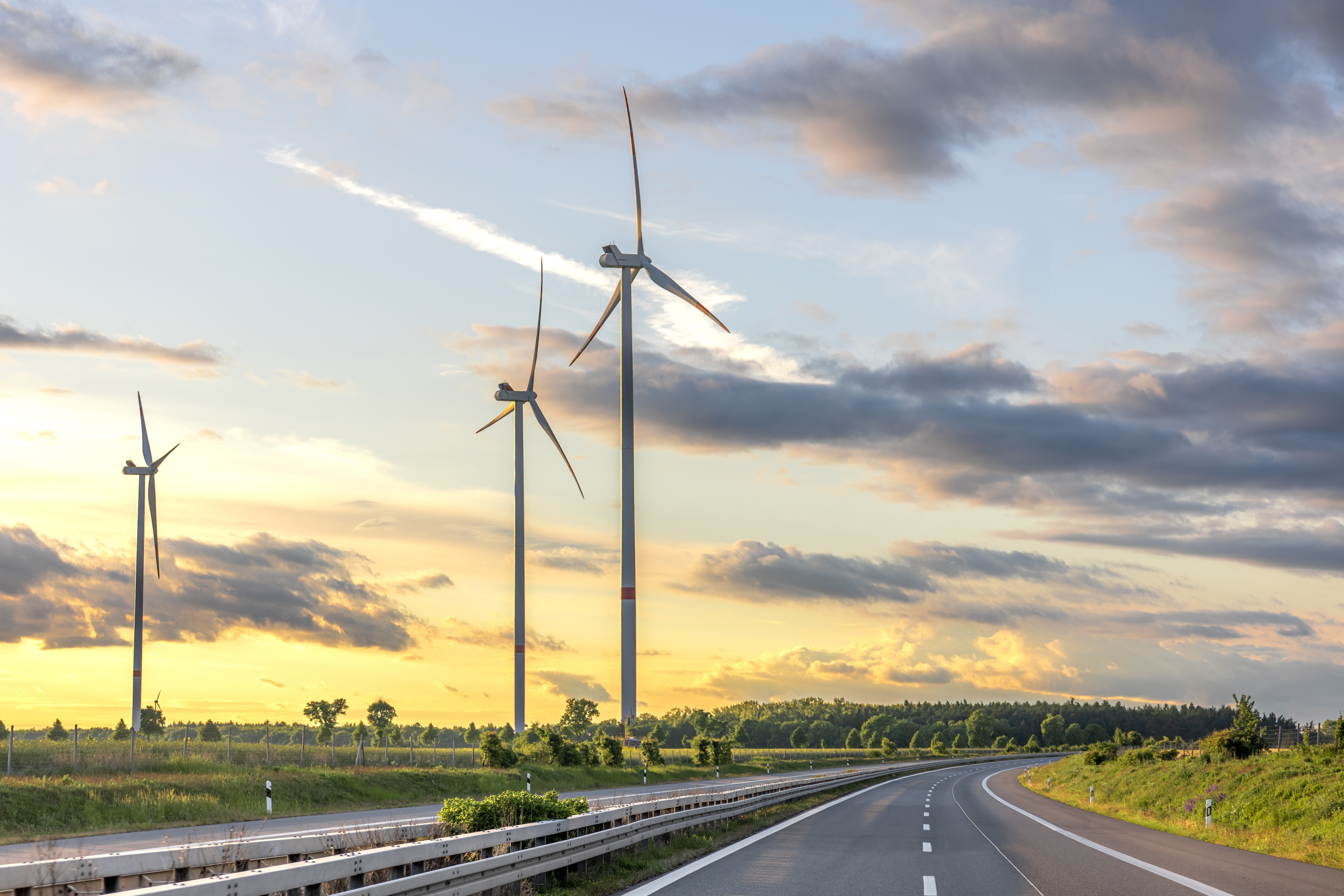 Wind turbines background